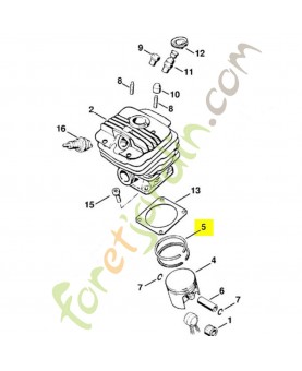 Segment de piston 48x1.2mm Stihl ref. 1125-034-3001