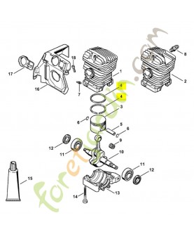 Segment de piston stihl réf...