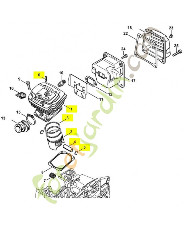 Cylindre piston stihl ref. 1128-020-1250