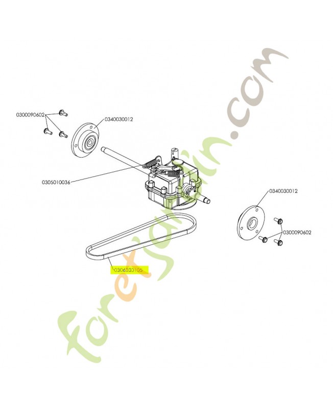Courroie référence 0306030105 (XPZ637)