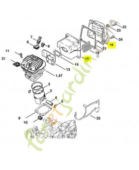 Silencieux complet 044