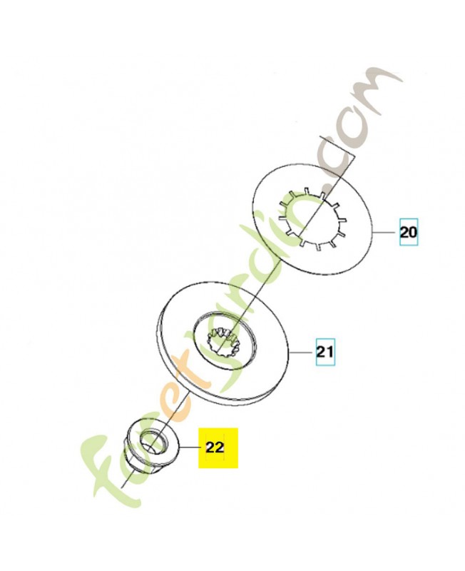 Ecrou de lame husqvarna ref. 502291101