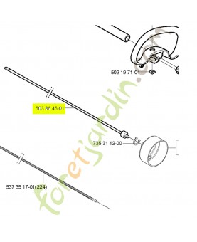 Arbre moteur husqvarna ref. 503864501