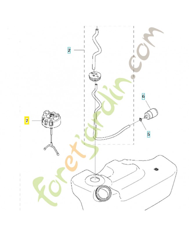 Bouchon de réservoir complet