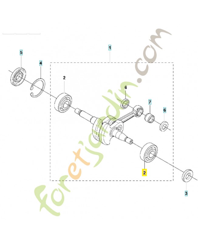 Roulement Husqvarna ref. 597610801