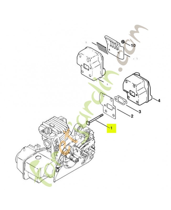Vis M5x65 stihl réf 1123-148-1201 pour tronconneuse stihl