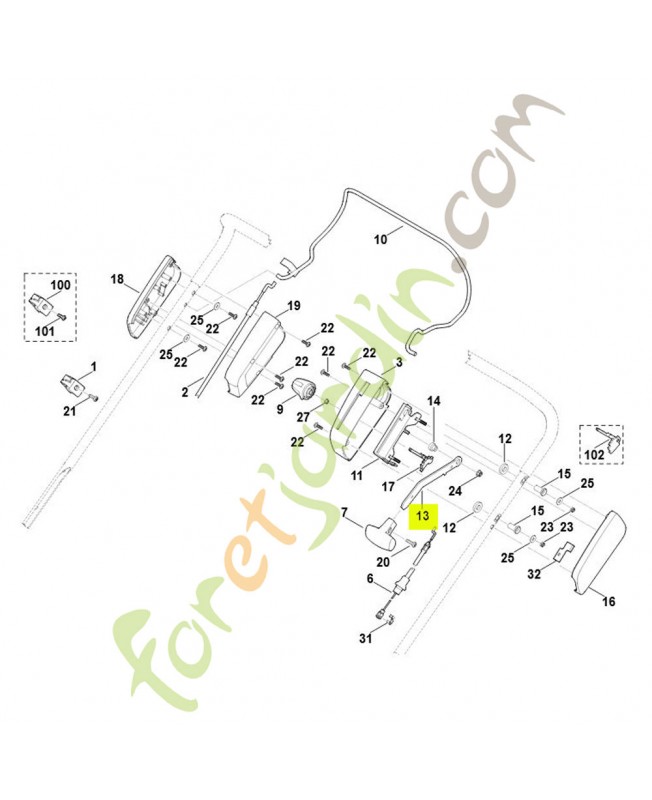 Levier de réglage référence 6290-763-2900