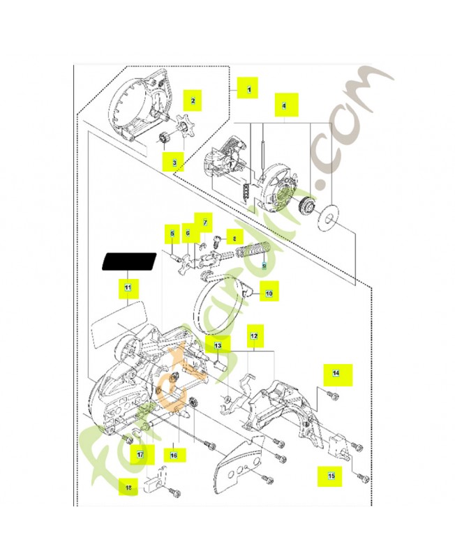 Carter d'embrayage complet gris