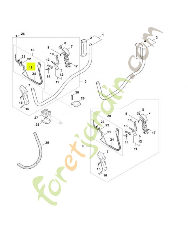 Câble commande des gaz référence 4144-182-3203