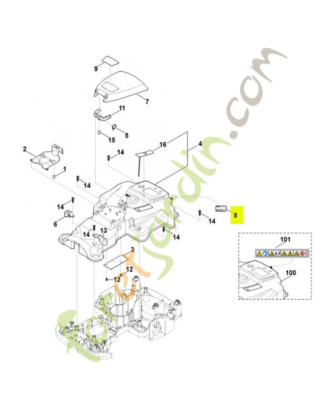 Plaque signalétique référence 6301-967-1830