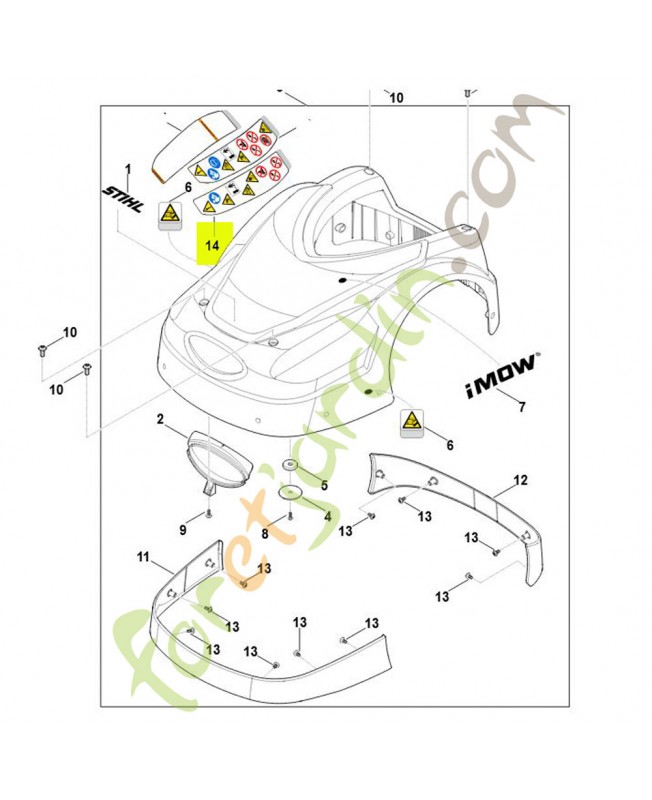 Étiquette référence 6301-967-4425