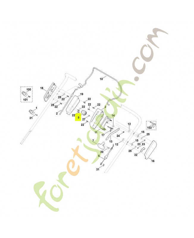 Molette de serrage référence 6290-708-4300