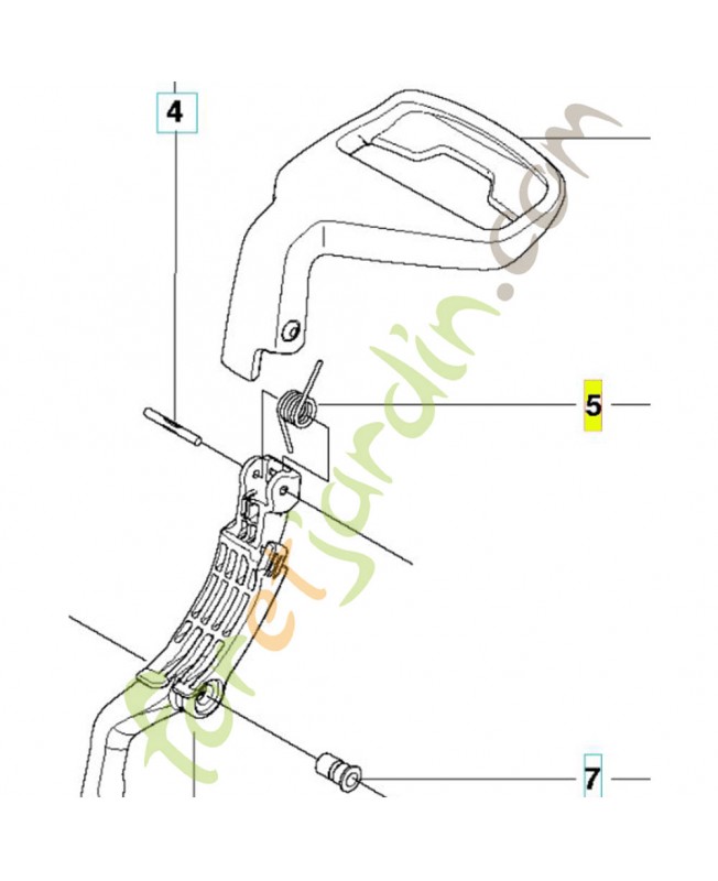 Ressort référence 537059201- Pièce de détachée Husqvarna