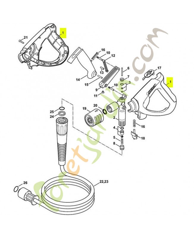 Poignée nue référence 4925-500-6601