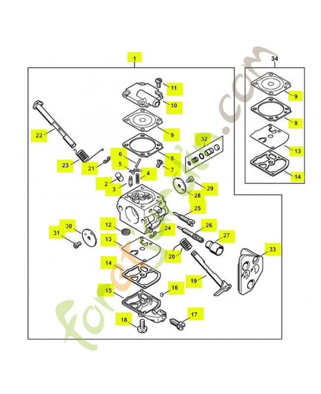 Carburateur c1q s126 référence 1129-120-0653