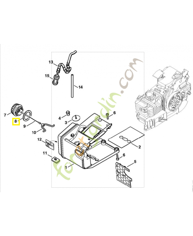 Anneau de joint 0000-359-1220. Pièce détachée Stihl / Vicking