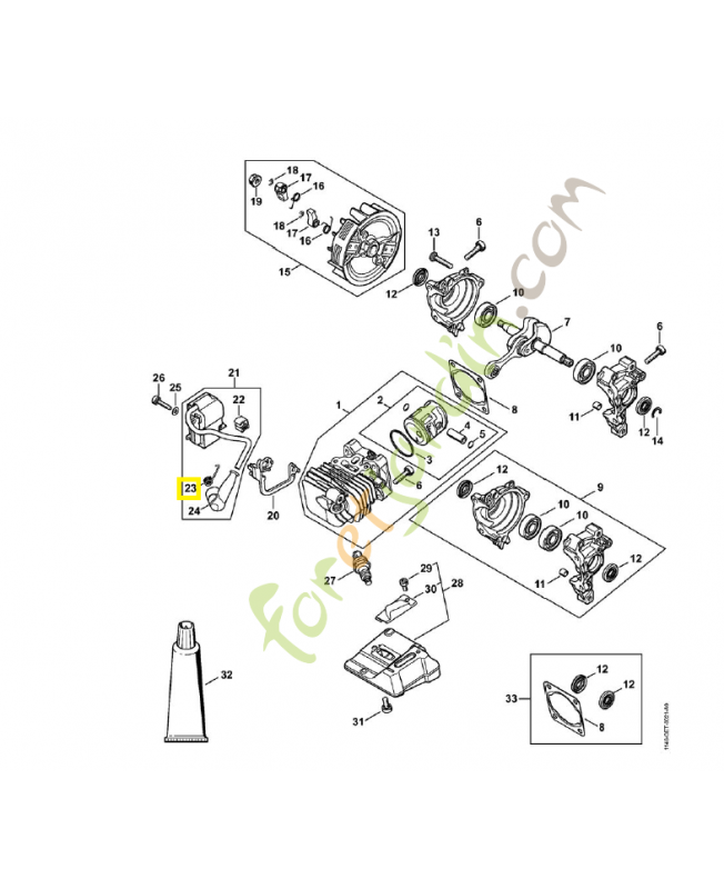 Ressort coude Stihl Réf 0000-998-0604