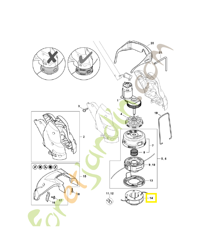Bobine avec filetage (3 couteaux) 4009-710-4306- piece de rechange stihl Bobine avec filetage (3 couteaux) 4009-710-4306- piece de rechange stihl