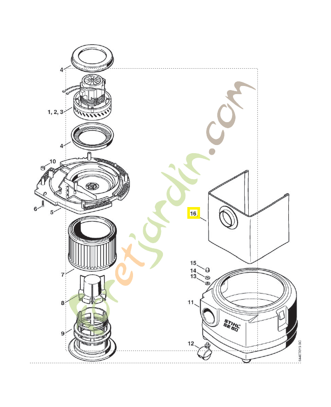 Sac à poussière (5 pièces) 4901-500-9015 stihl