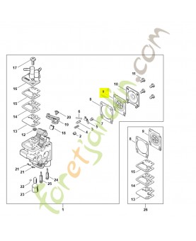 Membrane de réglage stihl réf : 4242-121-4701