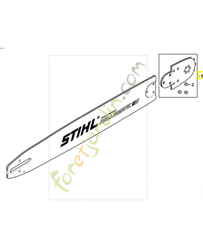 roulette nez de guide chaine tronconneuse Stihl