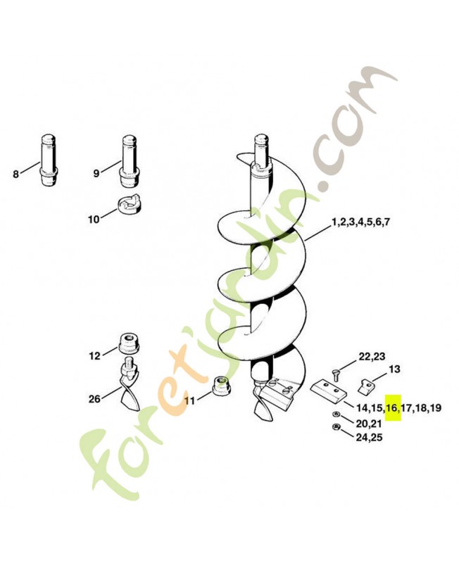 Lame pour mèche référence 4402-682-3120