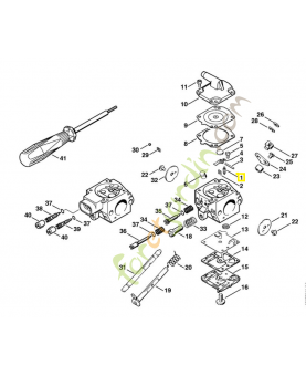 Pointeau d'admission  stihl 4116-121-5100. Pièce détaché de rechange stihl