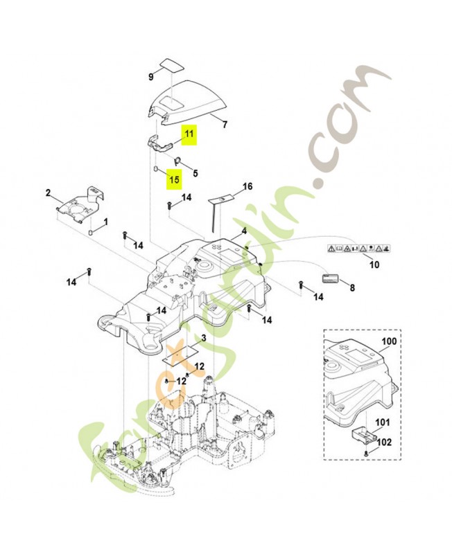 Boulon référence 6301-700-6701