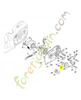 Pignon 3/8 8 dents référence 1210-642-1202
