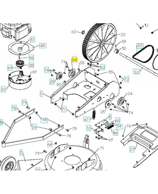 Palier arbre de roue