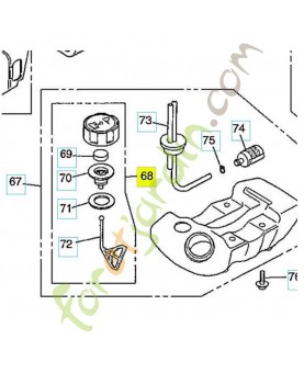 Bouchon de réservoir 505309601. Pièce de rechange Husqvarna