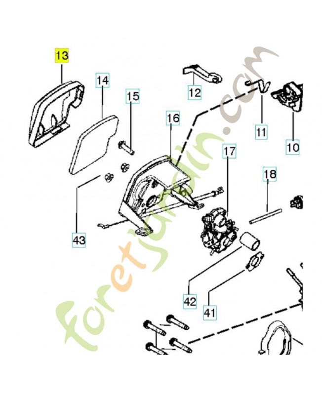 Carter de filtre 530059001. Pièce de rechange Husqvarna Carter de filtre 530059001. Pièce de rechange Husqvarna