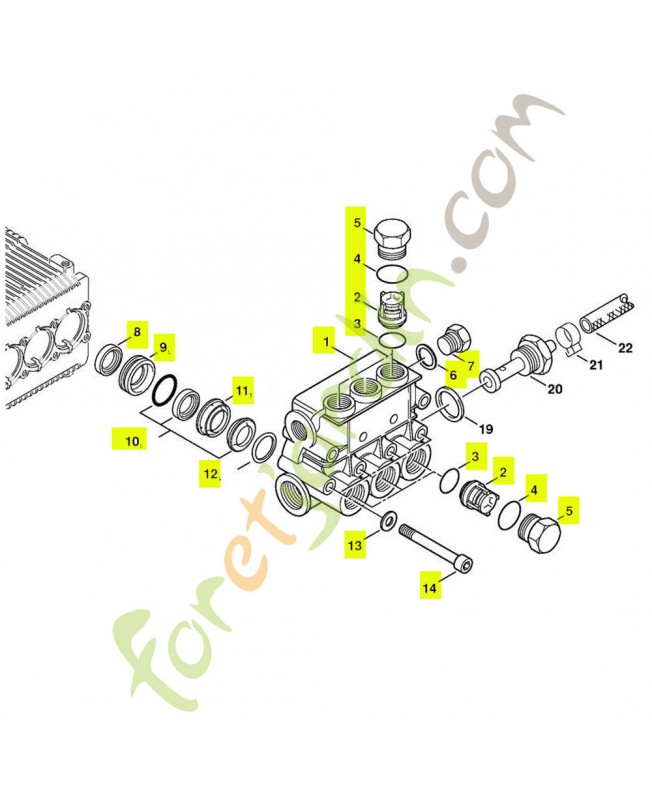 Bloc soupape complet