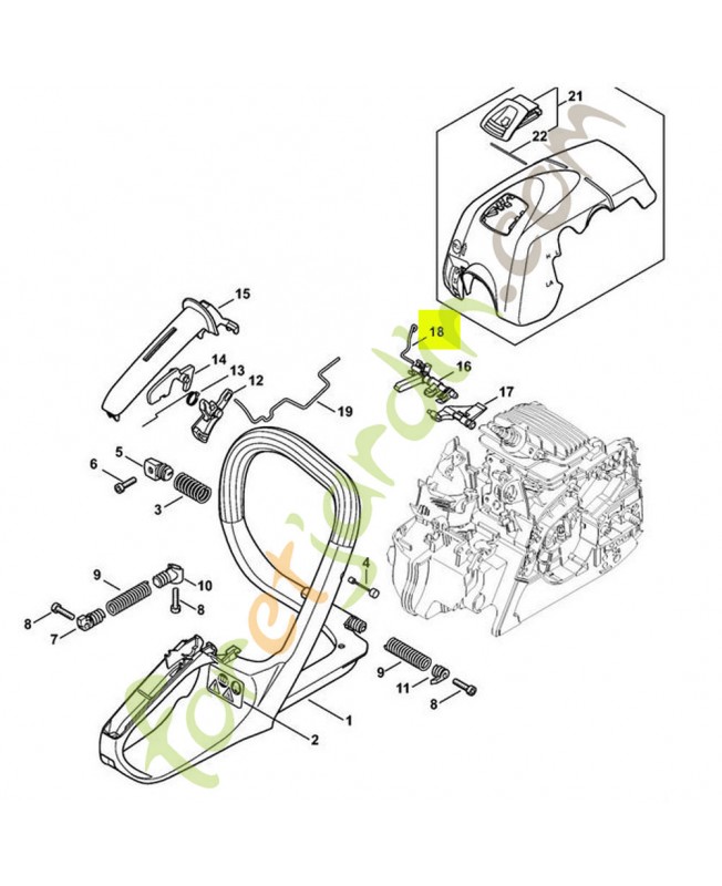 Tringle volet démarrage 1139-185-1901. Pièce de rechange Sithl