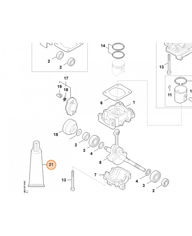 Tube de pâte d'étanchéité HT rouge 0783-830-2000 stihl Tube de pâte d'étanchéité HT rouge 0783-830-2000 stihl