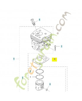 joint cylindre husqvarna référence 546204701 Remplace référence 521908101 et 587153401