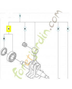 Roulement à billes husqvarna ref. 536789801