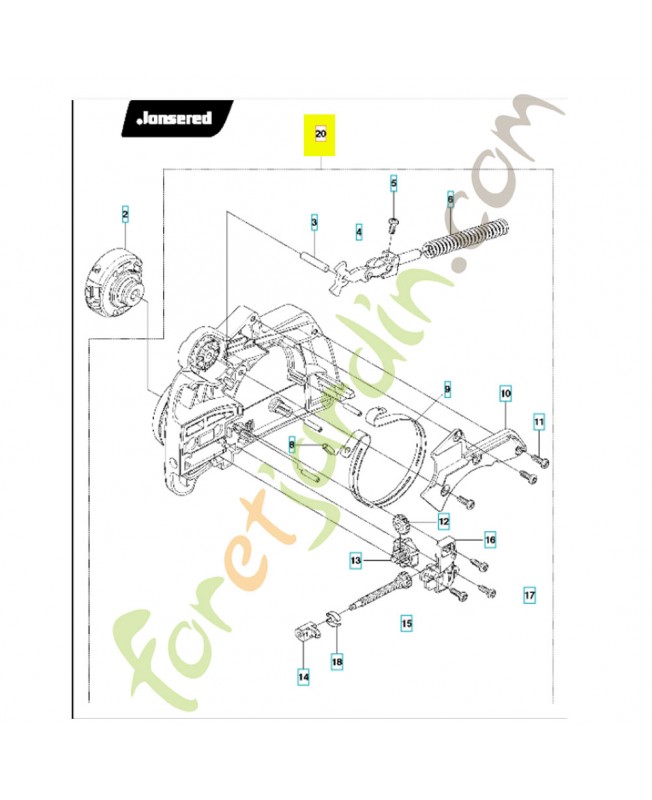 Frein de chaine complet