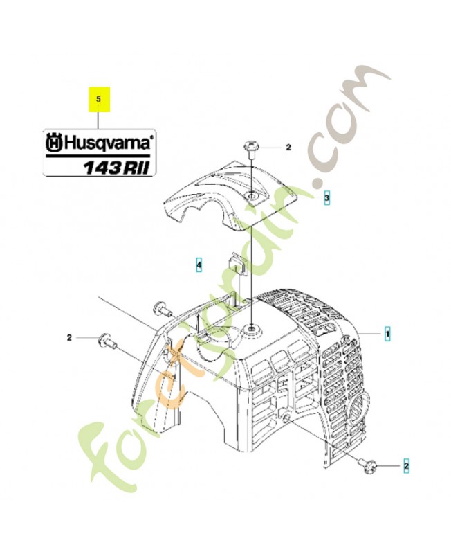 Autocollant husqvarna 143 RII