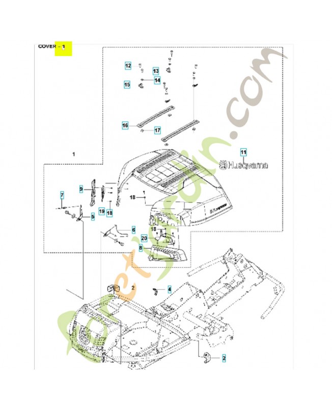 Capot du moteur complet