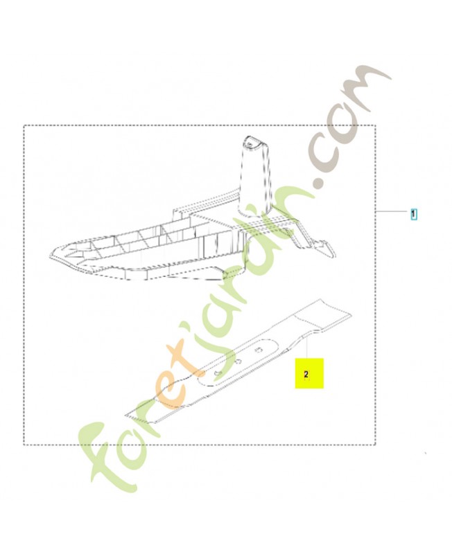 Couteau 37cm 529441610 - Pièce détachée Husqvarna
