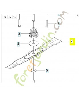 Couteau mulch 53cm 529441810 - Pièce détachée Husqvarna