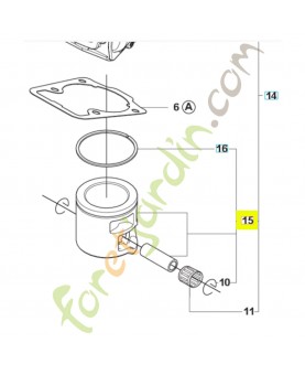 Piston complet 529504701 - Pièce détachée Husqvarna