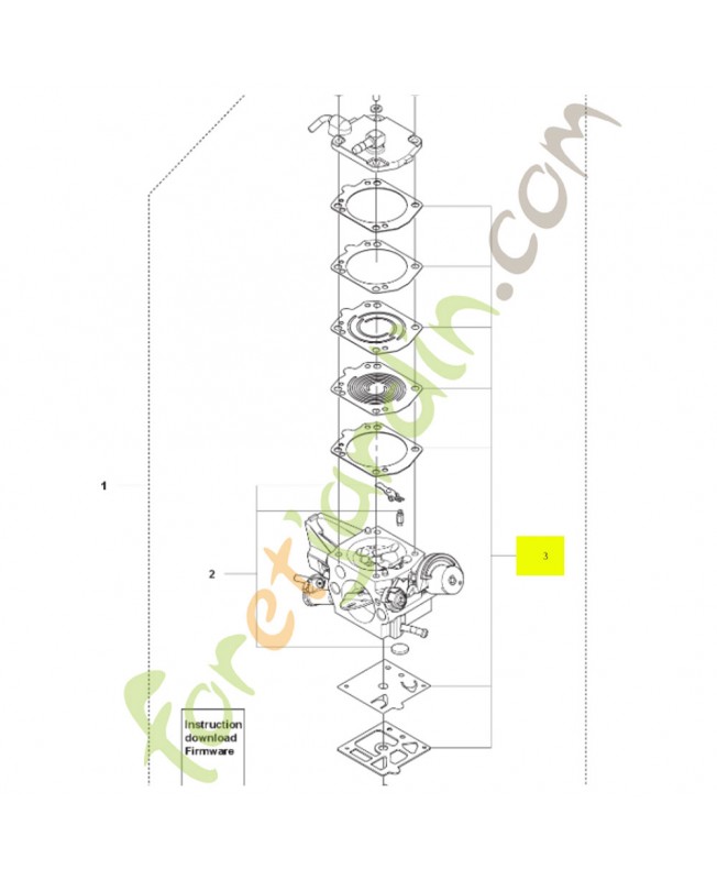 Jeu de joints 529508802- Pièce détachée Husqvarna