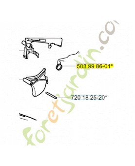 Ressort de rappel husqvarna ref. 503998601 Remplace référence 503980301