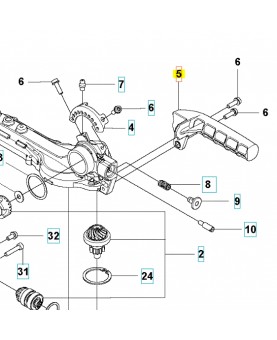 poignee husqvarna 598416401