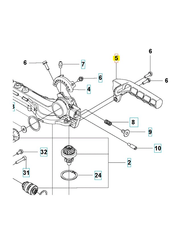 poignee husqvarna 598416401