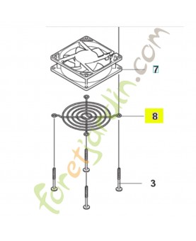 Grille de protection 80x8