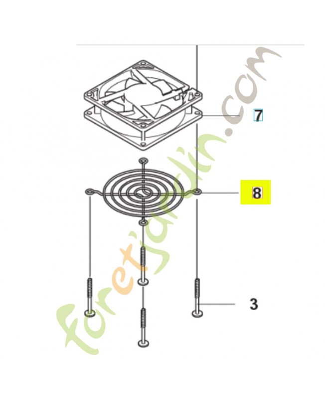 Grille de protection 80x8