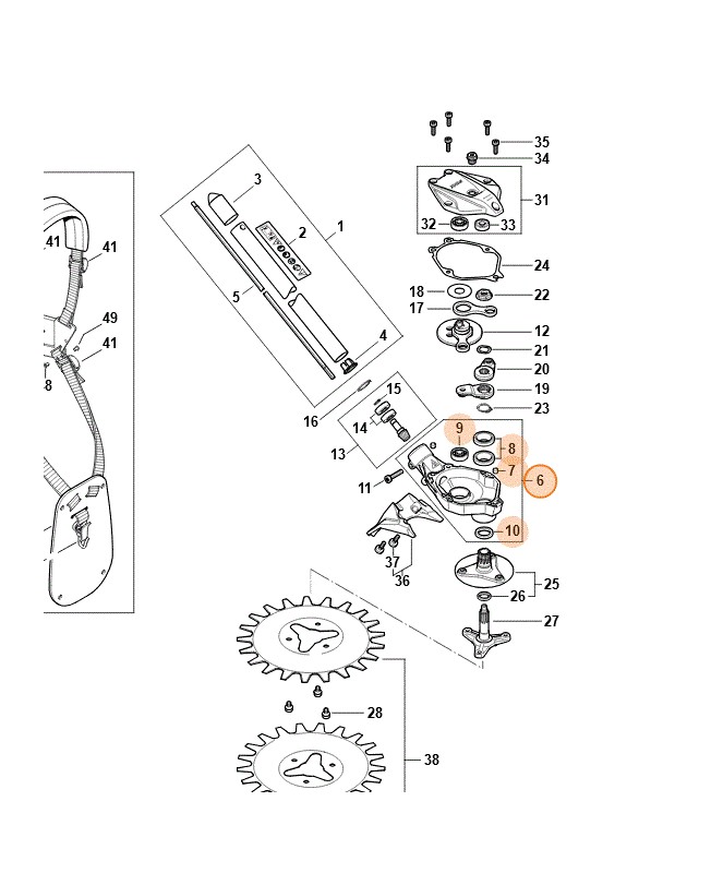 carter reducteur stihl 4180-640-0500 carter reducteur stihl 4180-640-0500